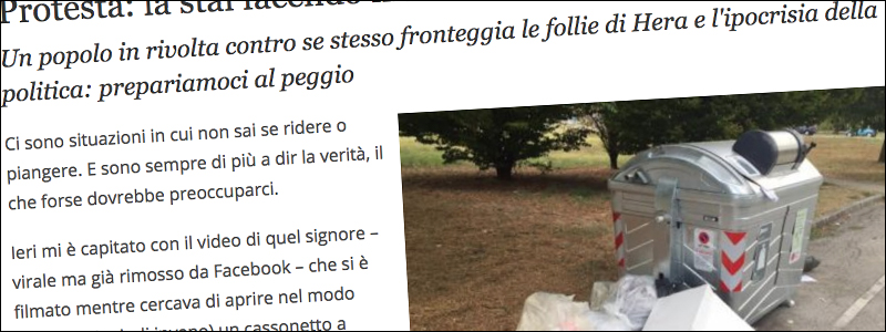 Il caso cassonetti a calotta di Hera: riflessioni e spunti per non commettere i suoi stessi errori in un progetto imprenditoriale.